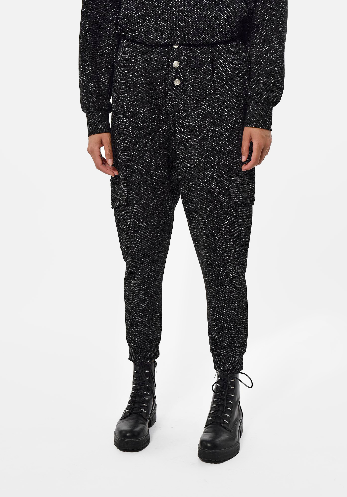 FEND   Pantalon noir pailleté Femme
