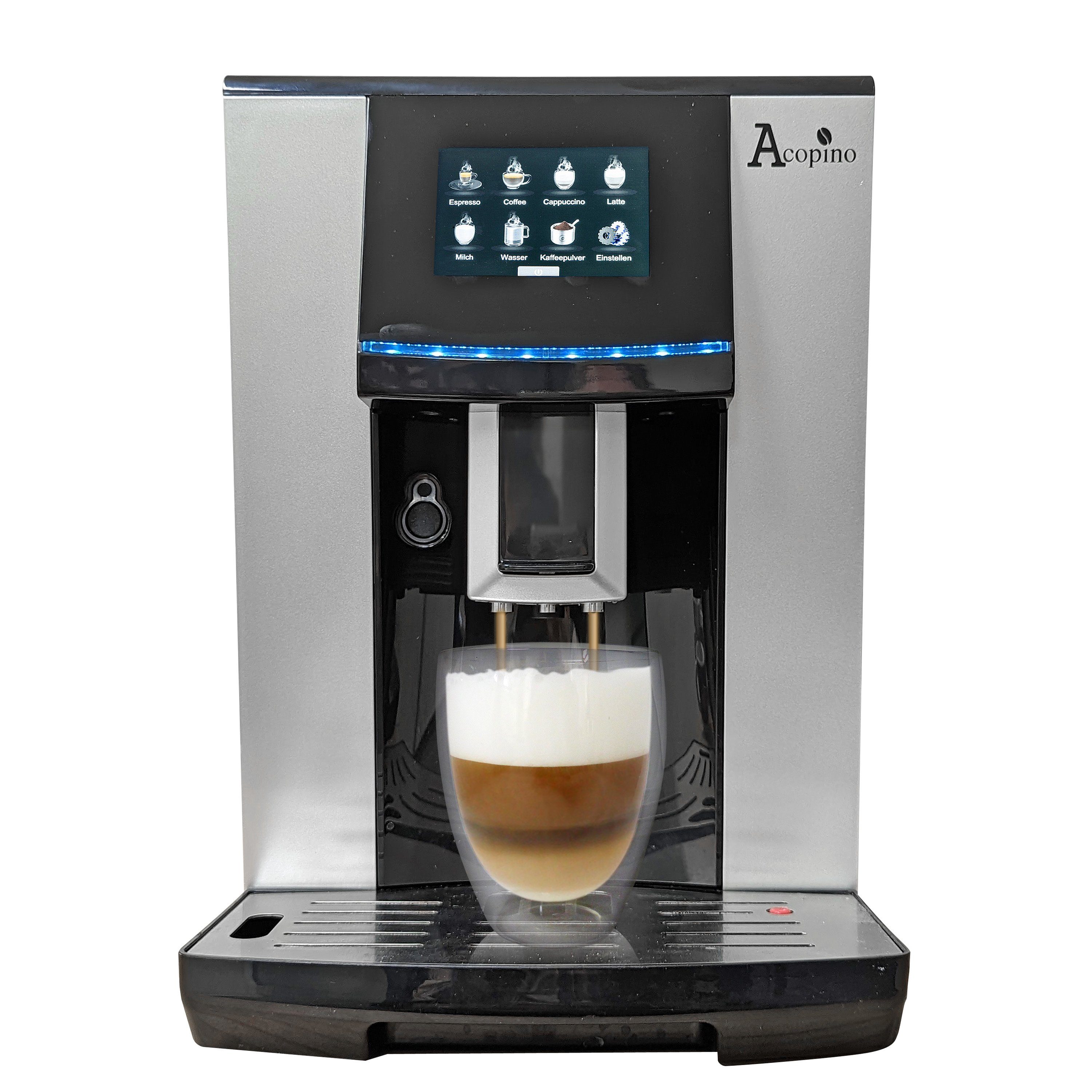 Acopino Kaffeevollautomat Vittoria, 6 Heißgetränke mit ONE Touch-Funktion, großes Farb-Grafikdisplay