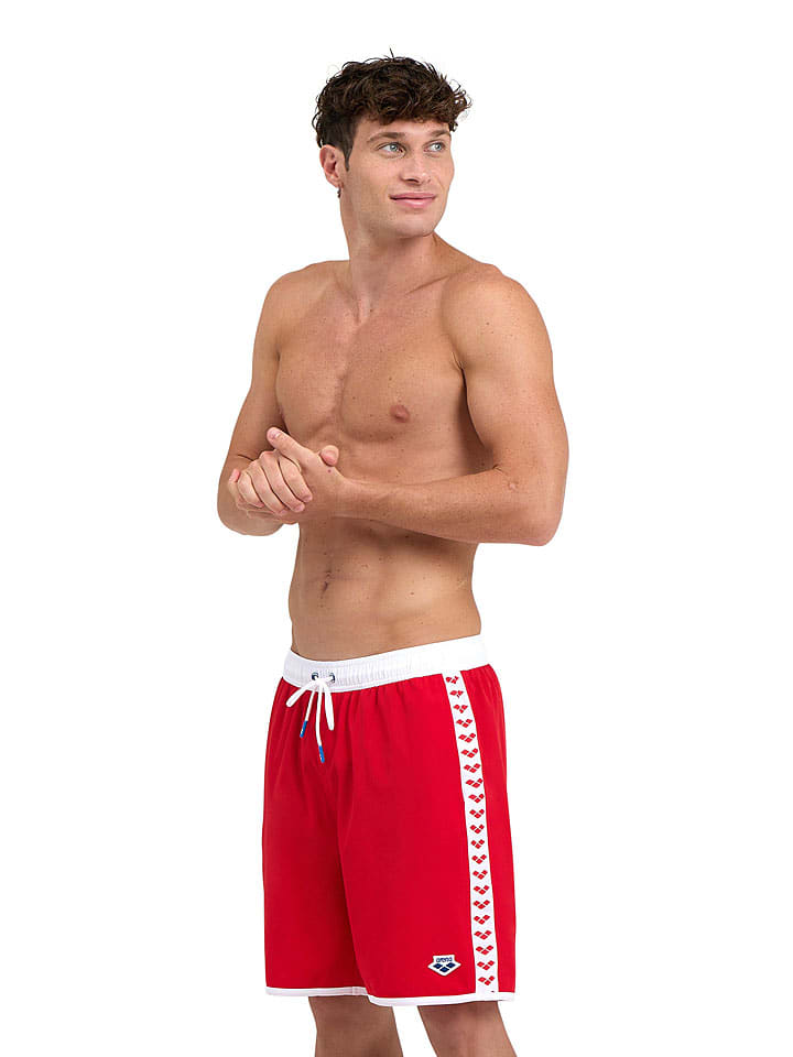 Arena Badeshorts in Rot/ Weiß günstig kaufen