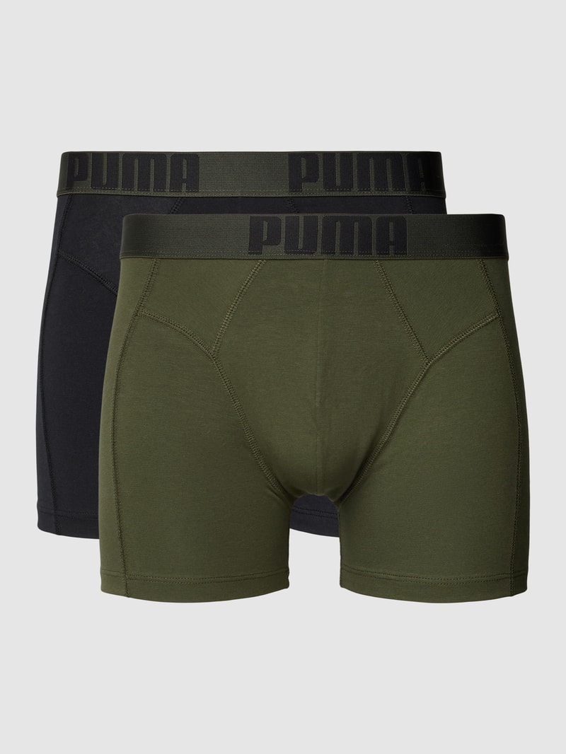 Boxershorts mit elastischem Logo-Bund im 2er-Pack in olivgrün
