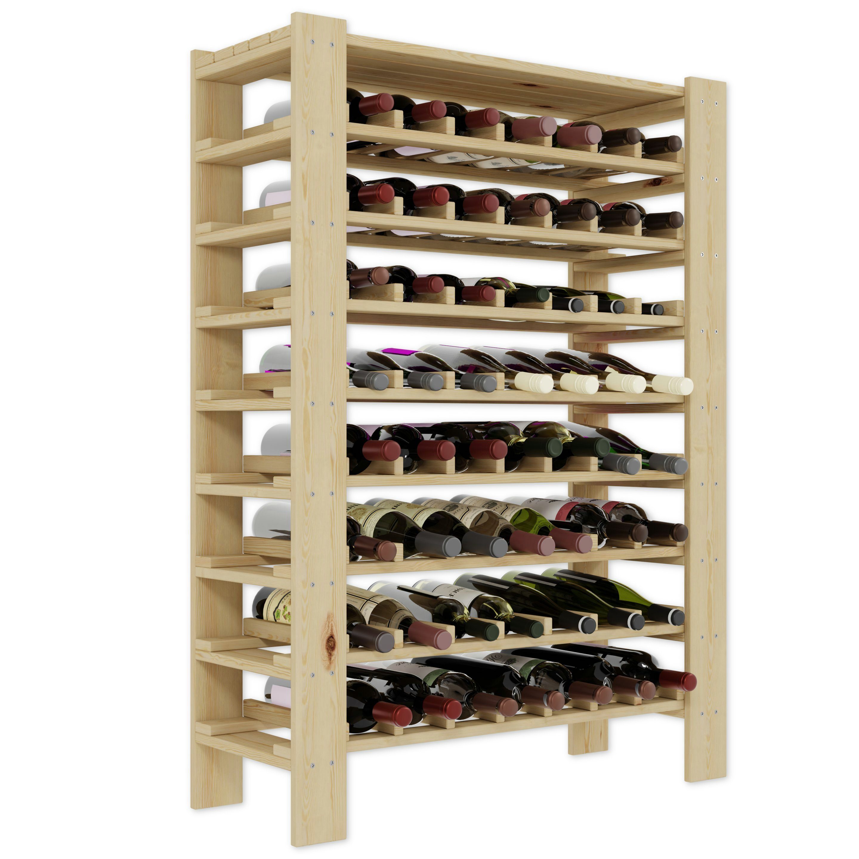Lenmar Weinregal Weinregal Weinregal Holz Flaschenregal für 91 Flaschen RW-5-3