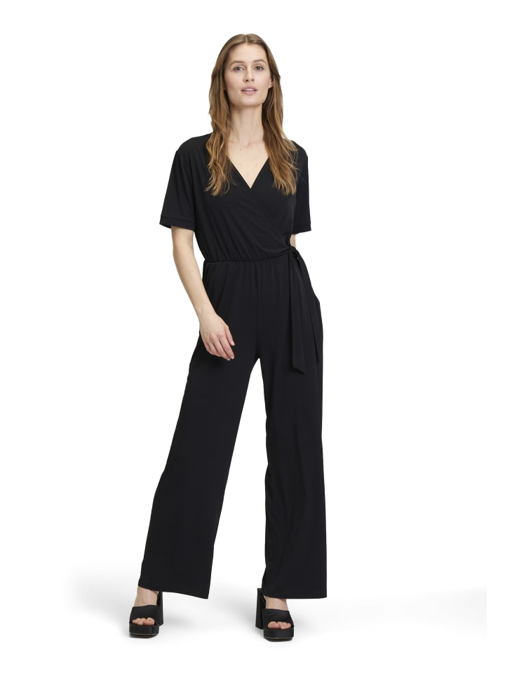CARTOON Jumpsuit mit Bindegürtel in Schwarz günstig kaufen