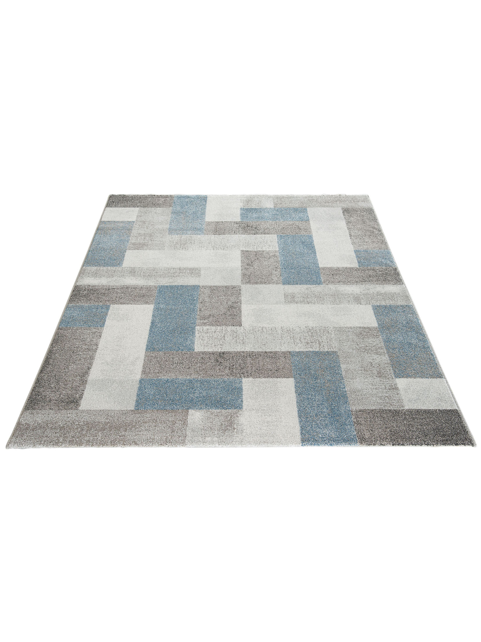 Urban Maze Moderner Teppich, Blue Avenue