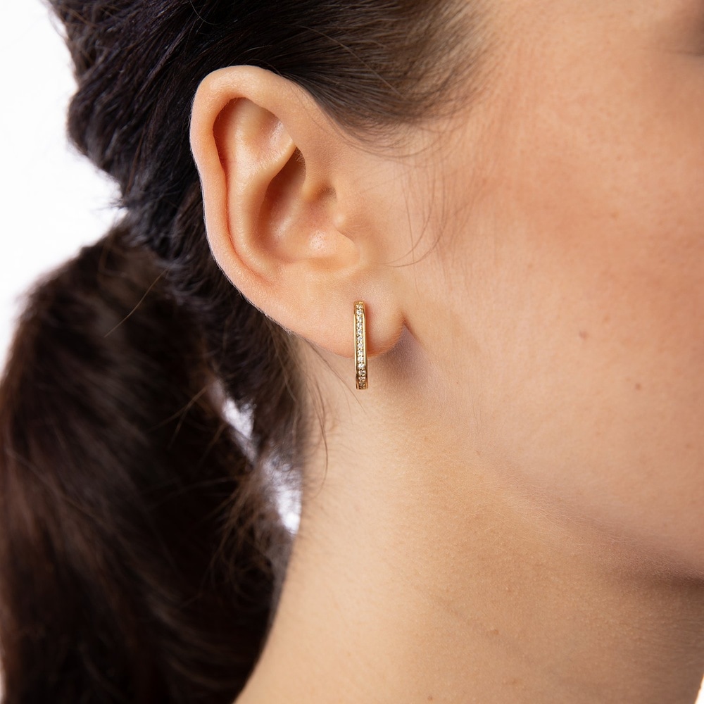 Jette Créoles 925 Argent Boucles d'oreilles