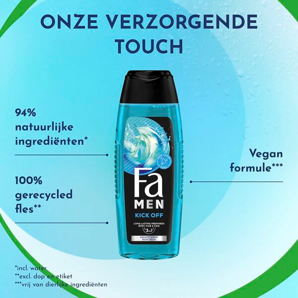 Fa Men Kick Off -suihkugeeli ja -shampoo 250ml