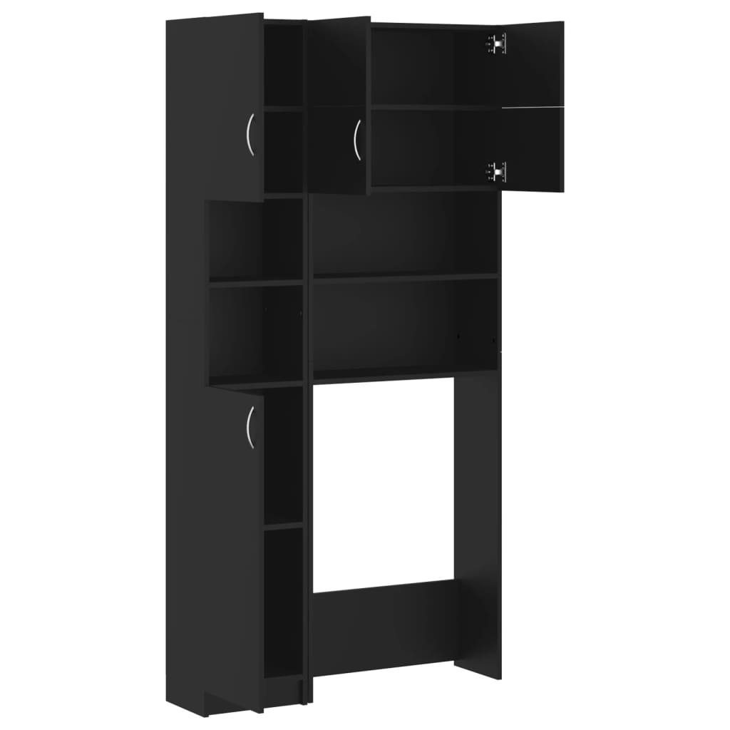 vidaXL Waschmaschinenumbauschrank Waschmaschinenschrank-Set Weiß 96 x 25,5 x 190 cm Holzwerkstoff