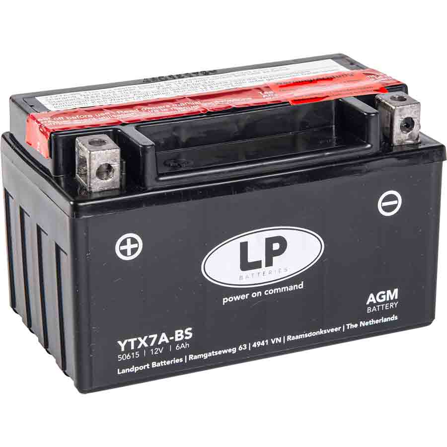 Landport YTX7A-BS AGM Motorrad Batterie, 12 V 6 AH - ATU
