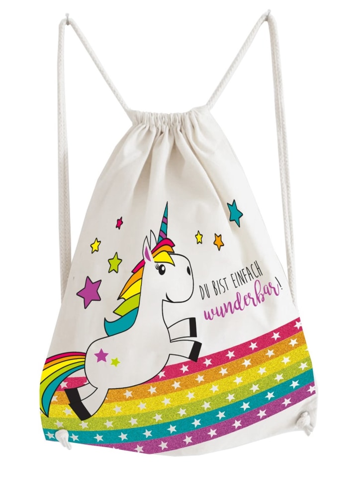 Geda Labels Turnbeutel Einhorn Bunt Wunderbar in Pink - 42x33x1cm günstig kaufen onesize