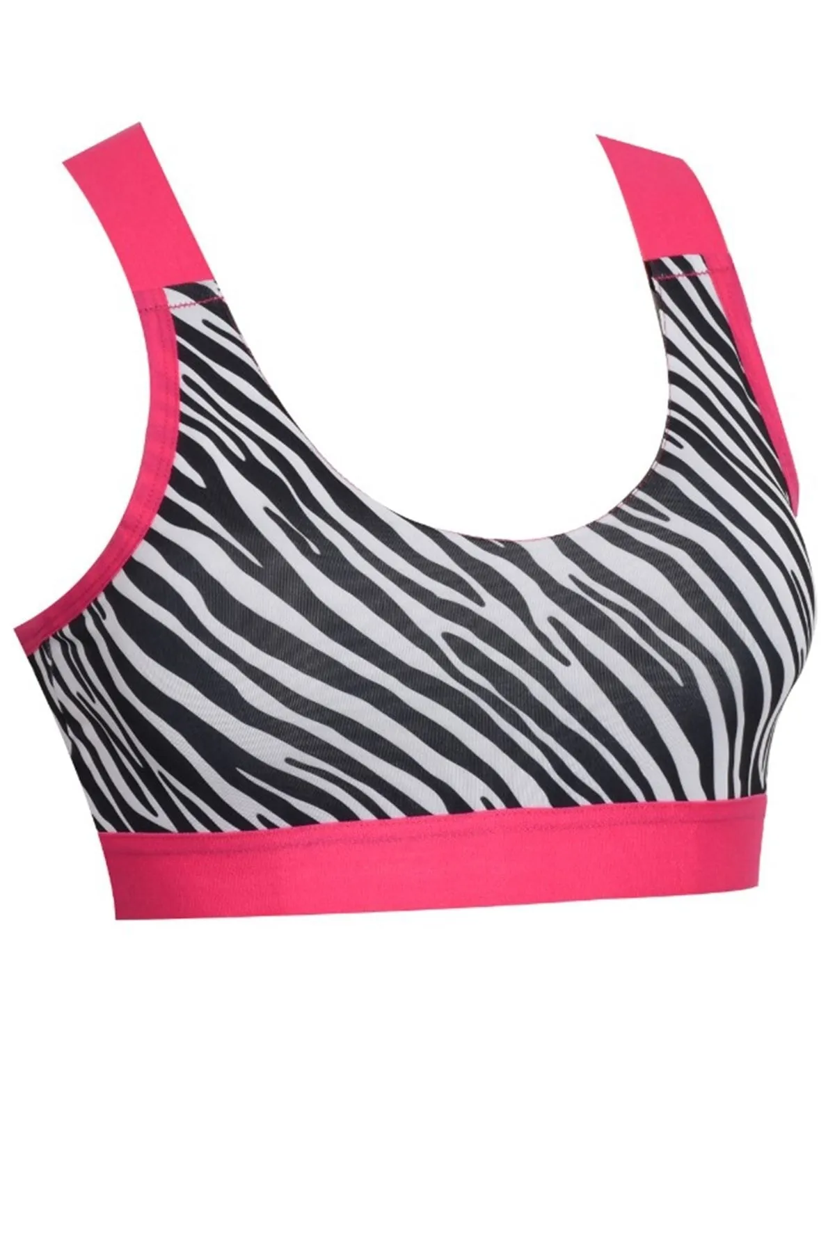 Nicoletta  Mixed-18 Damen-BH, schwammunterstützt, Sport-Bustier, gemustert, Fitness
