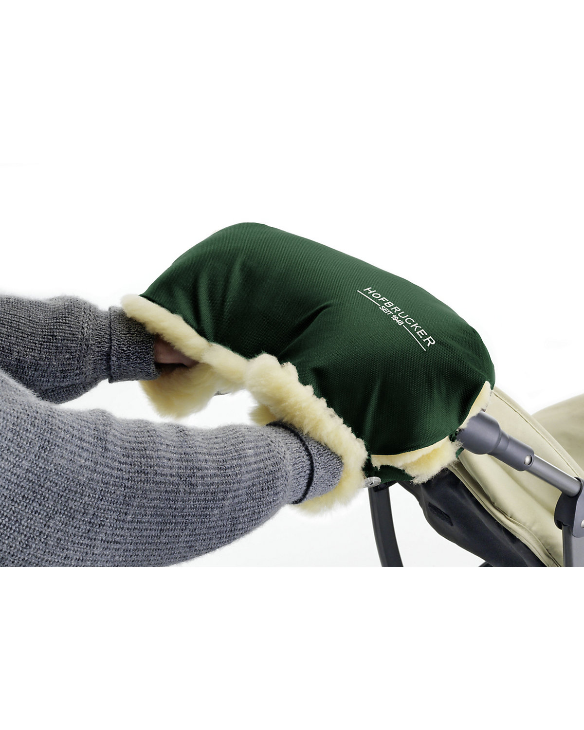 Kinderwagen Lammfell Handmuff Hergestellt in Deutschland Fußsäcke