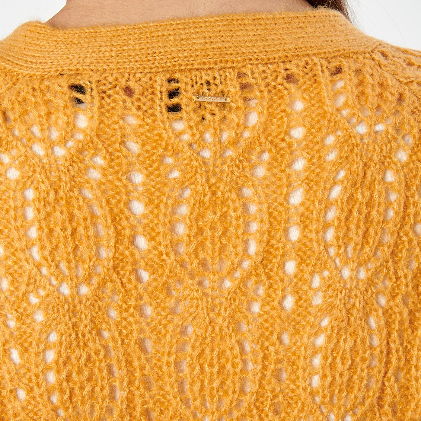 LAEL   Gilet ajouré jaune femme