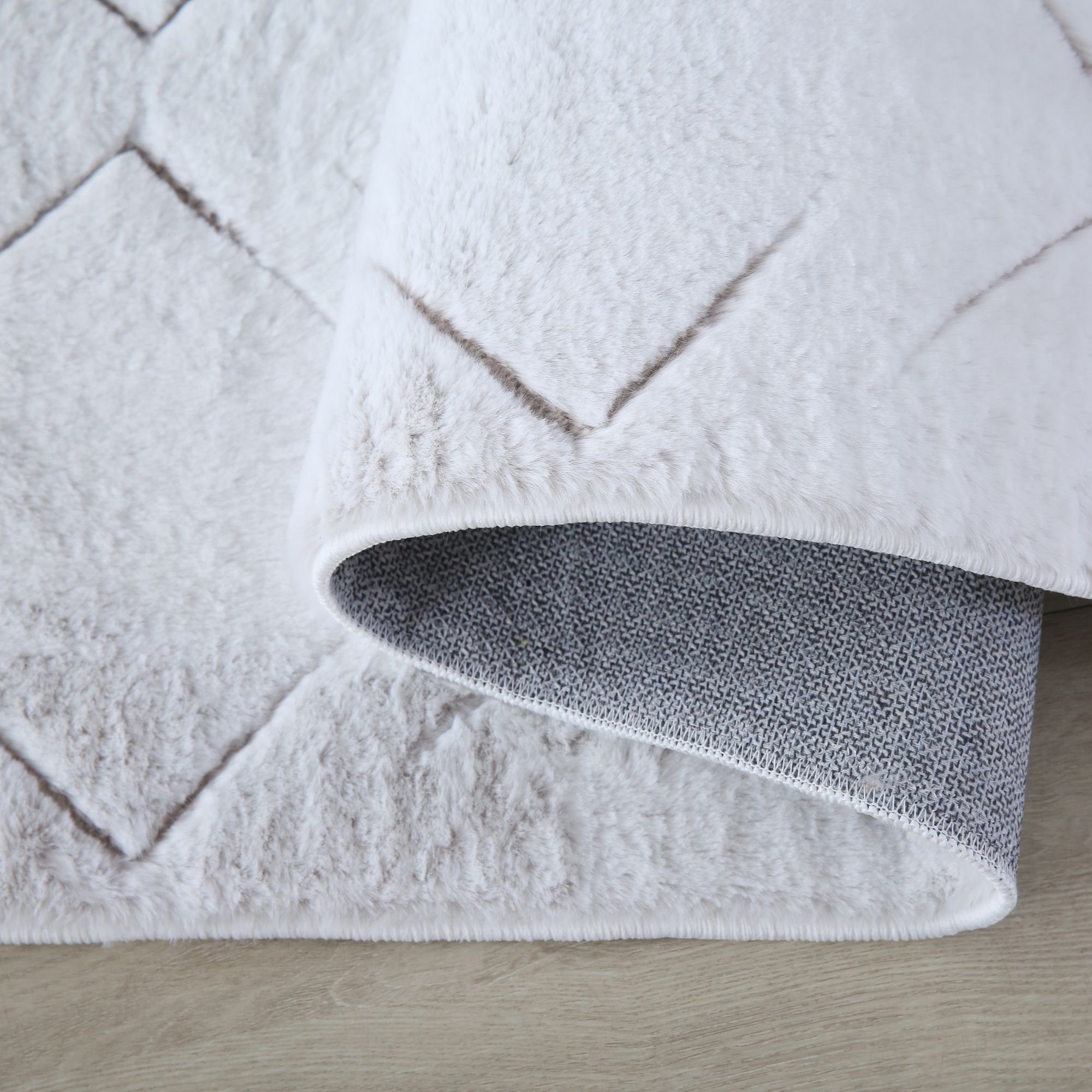 Fellteppich Skandinavisches Design, Carpetsale24, Läufer, Höhe: 15 mm, Teppich Wohnzimmer 3D Effekt Skandinavisches Design Felloptik