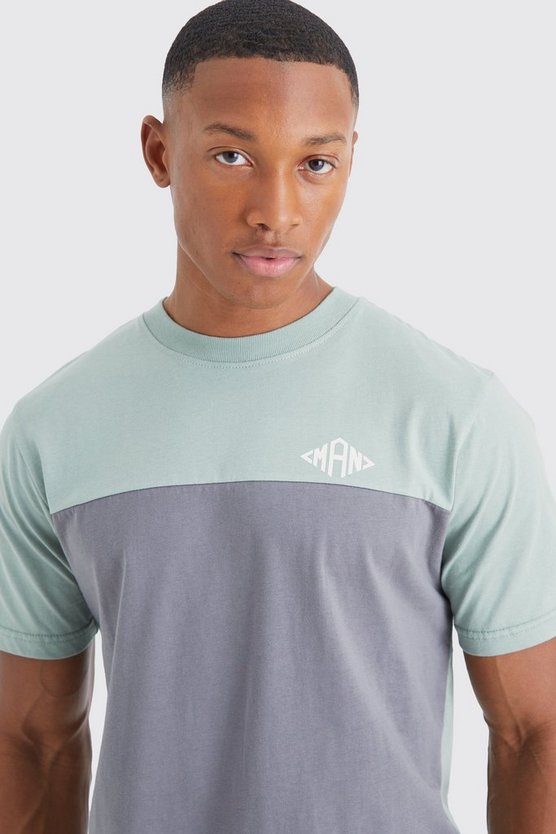 Slim-Fit Colorblock Man T-Shirt