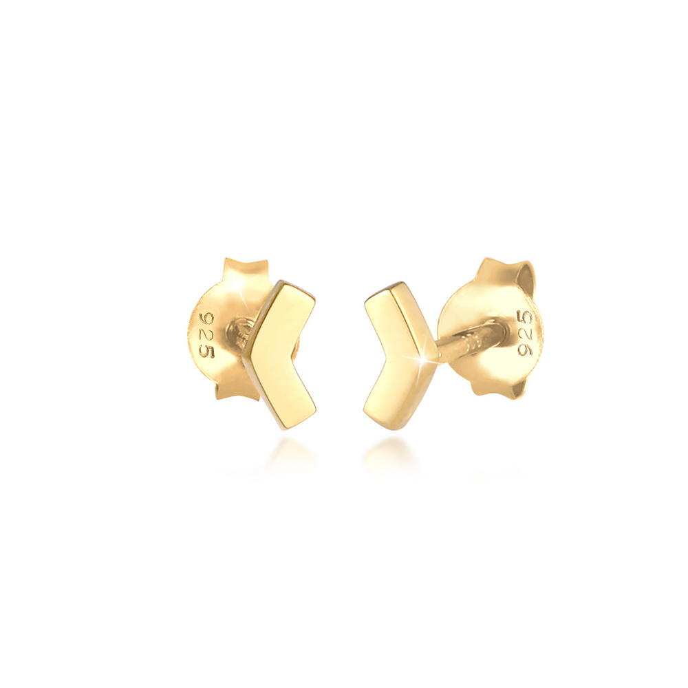Elli Elli Boucles d'Oreilles Stecker Dreieck Geo Spitze 925 Silber Boucles d'oreilles
