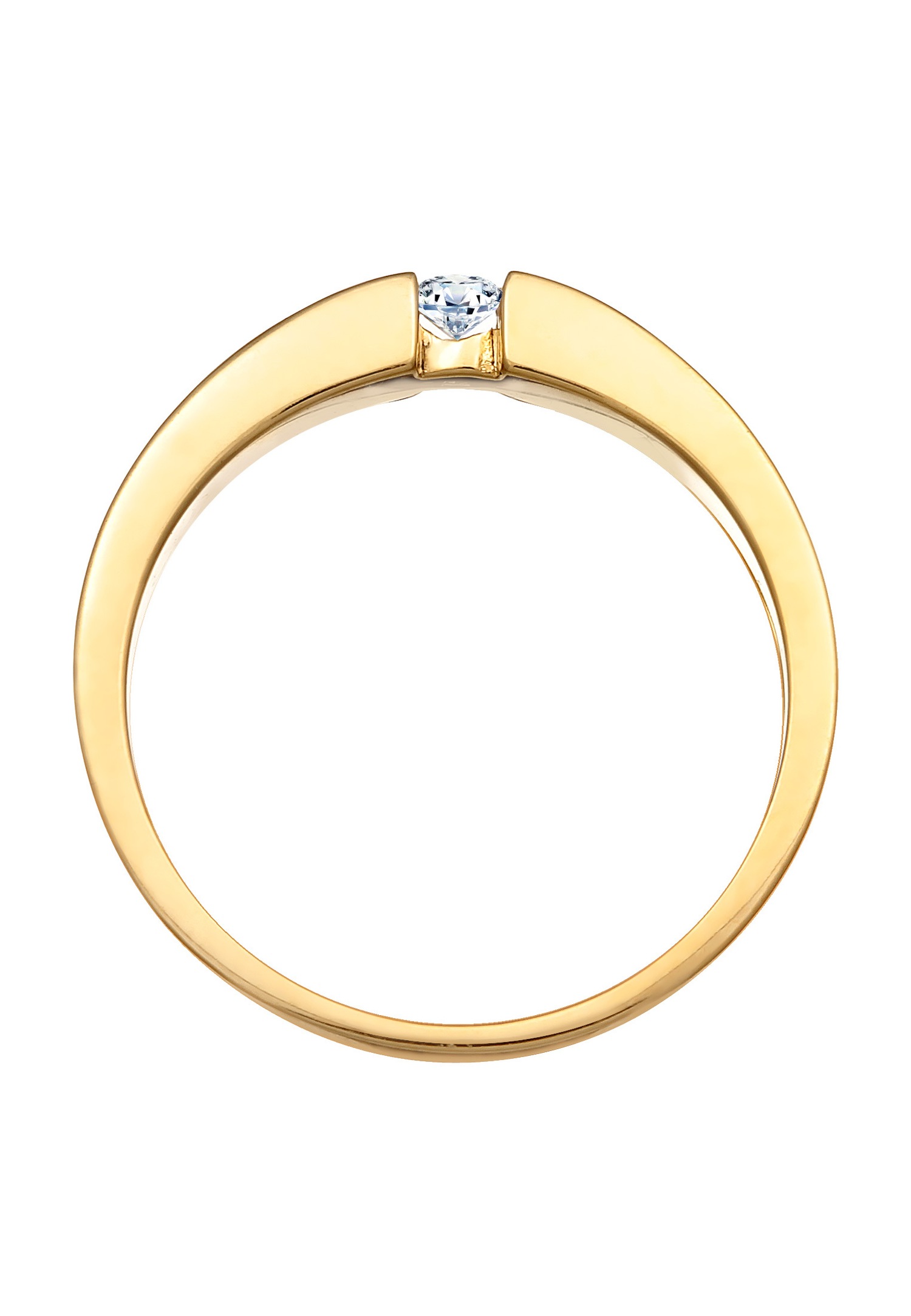Elli DIAMONDS Ženski klasični prsten s dijamantom (0,06 ct.) od 925 sterling srebra