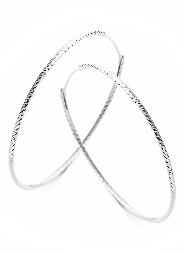 Casa Jewelry Tuscana silver hoop earrings
