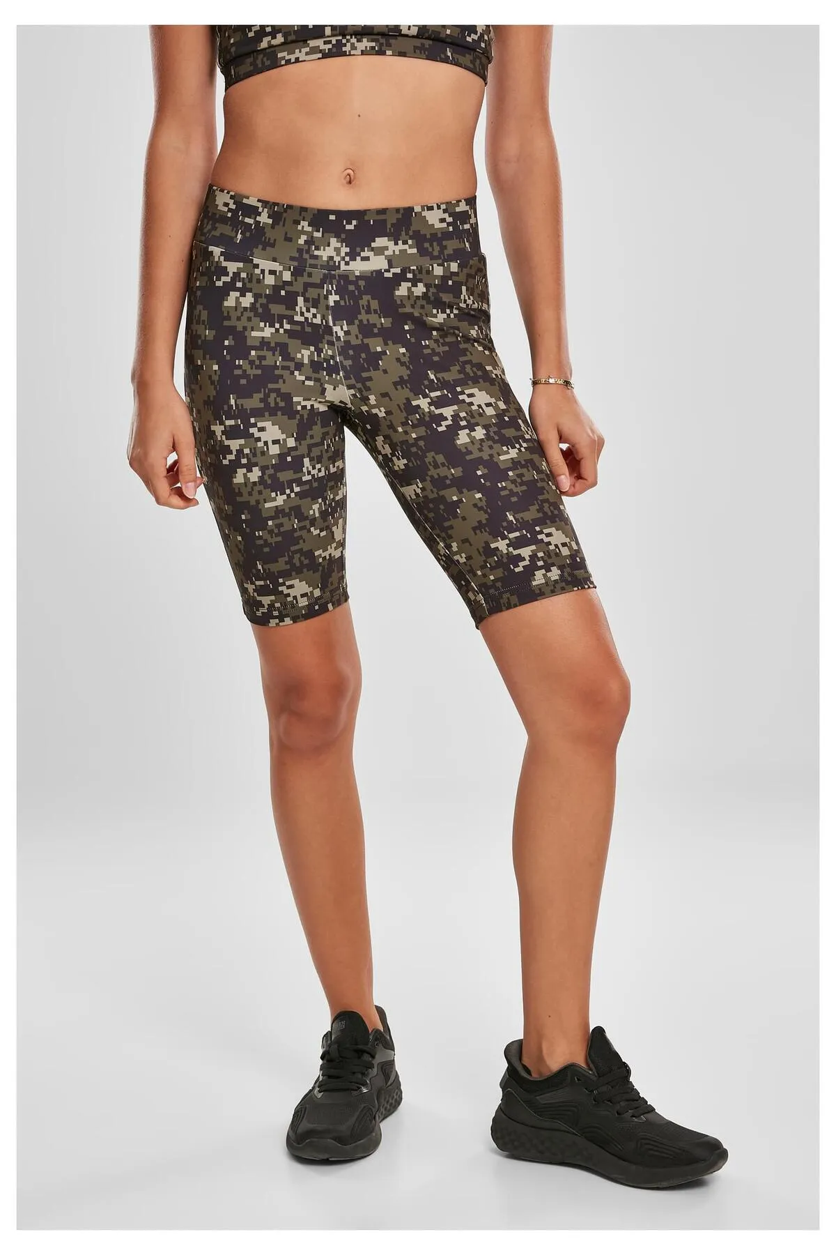 Urban Classics  Damen Ladies High Waist Camo Tech Cycle Shorts