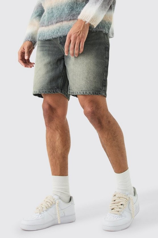 Lockere Jeans in Antik-Grau