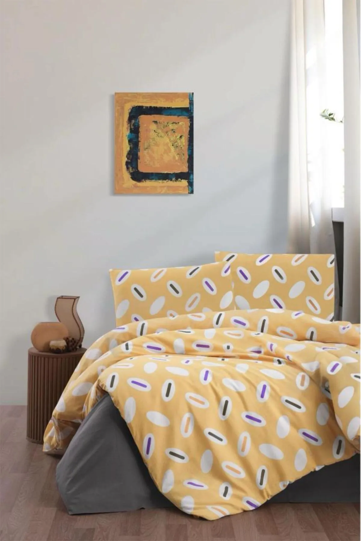 Çeyiz Diyarı  Bettwäsche Einzelbett - Gelb - Gestreift