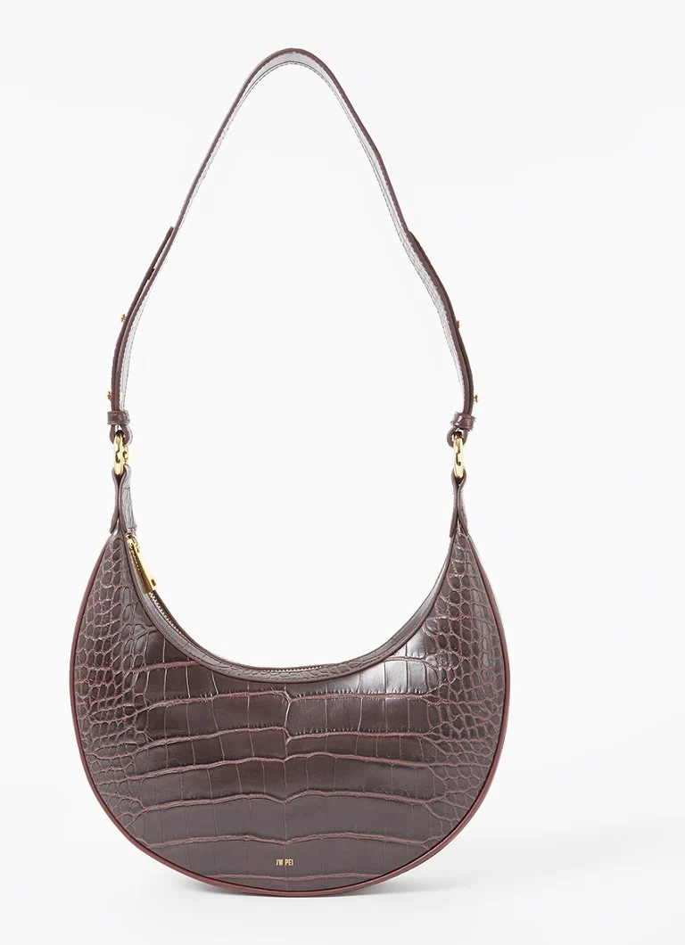 JW PEI Carly shoulder bag with croc texture