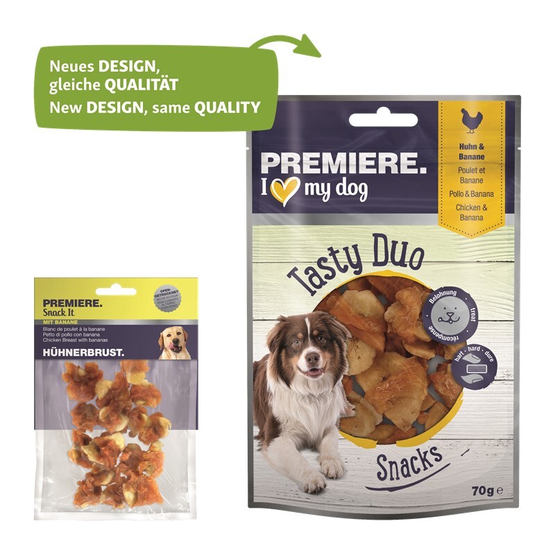 PREMIERE Snacks PREMIERE Tasty Duo Snack Huhn mit Banane 7x70g