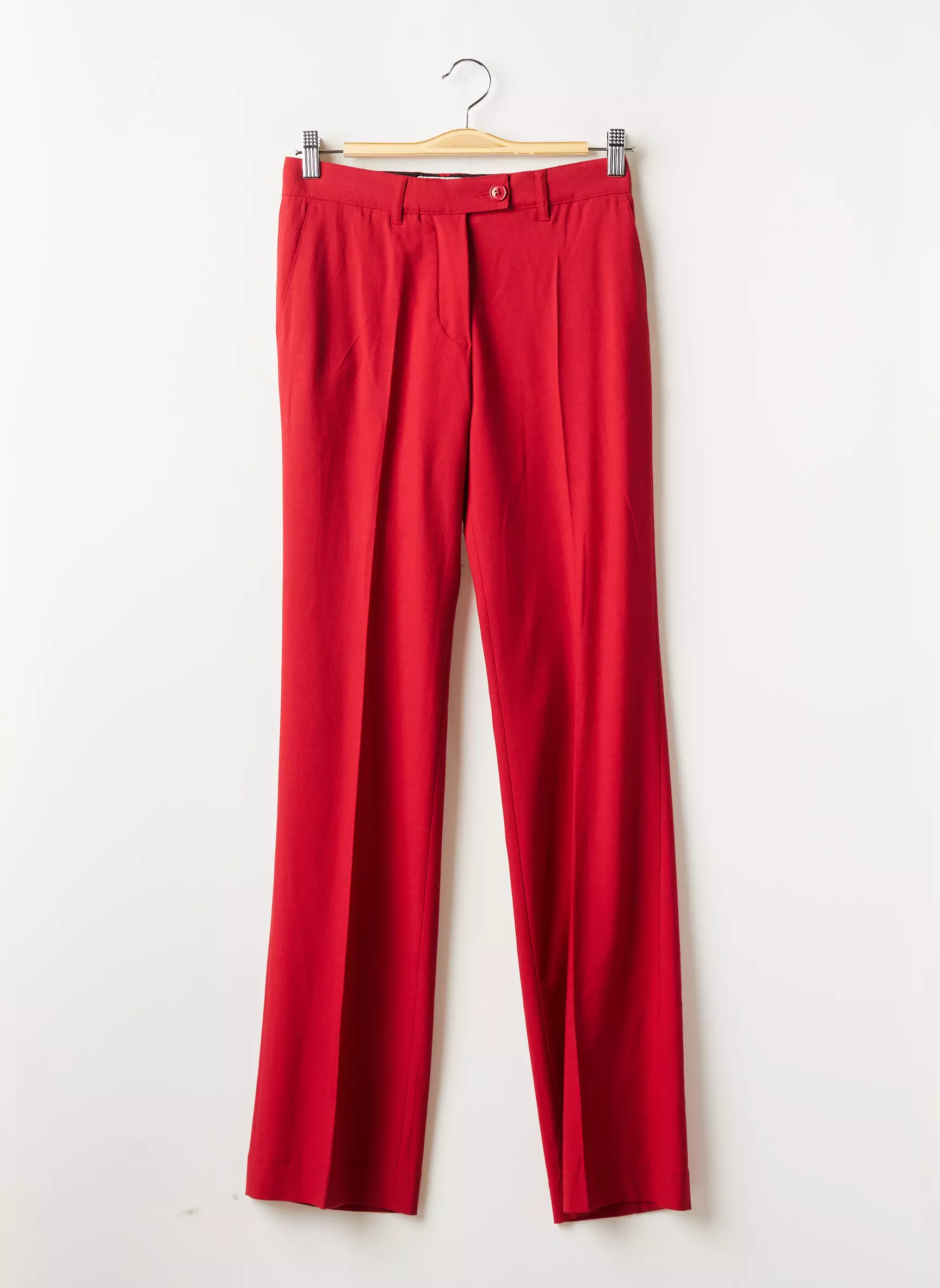 Essentiel Antwerp Pantalons Droits Femme couleur rouge