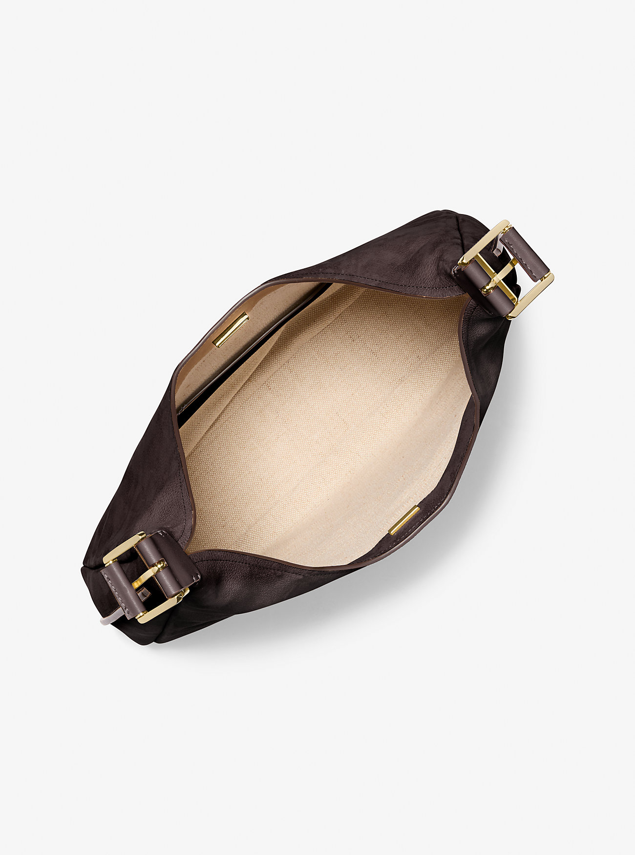 Nolita Stor Nubuck Hobo Skulderveske - SJOKOLADE