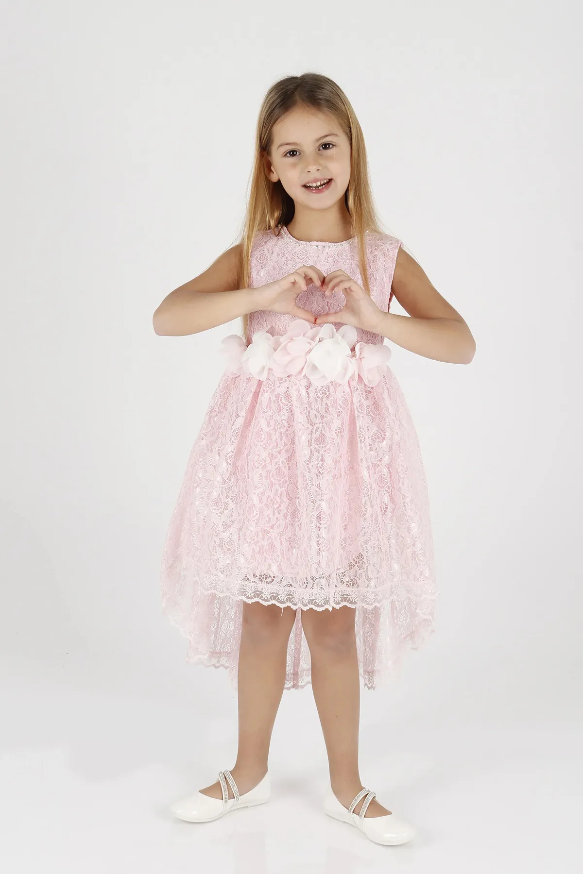 AHENGİM  Mädchen-Abendkleid mit Spitze, Ak2208
