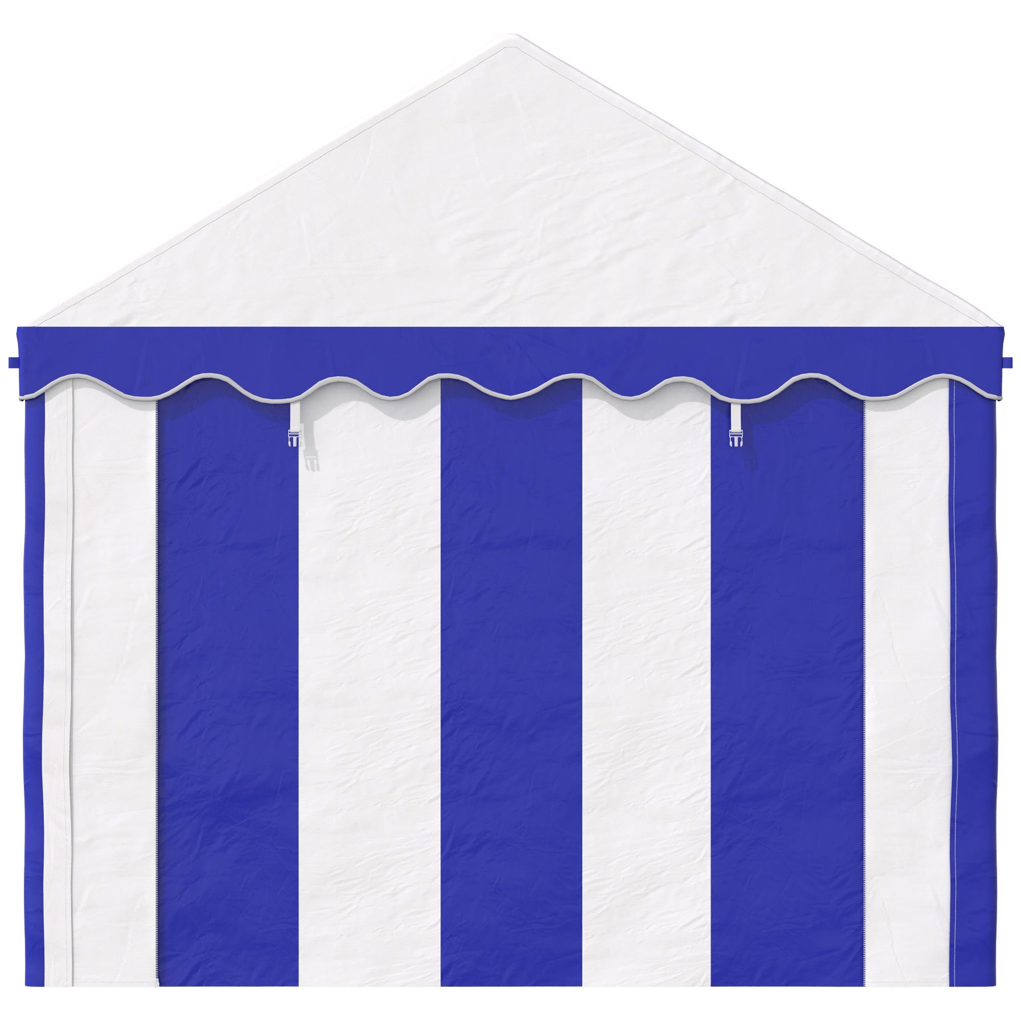 Outsunny Pavillon abnehmbare Seitenwände, Stahl+Kunststoff, mit 3 Seitenteilen, (Set, Party-Zelt), BxT: 400x295 cm