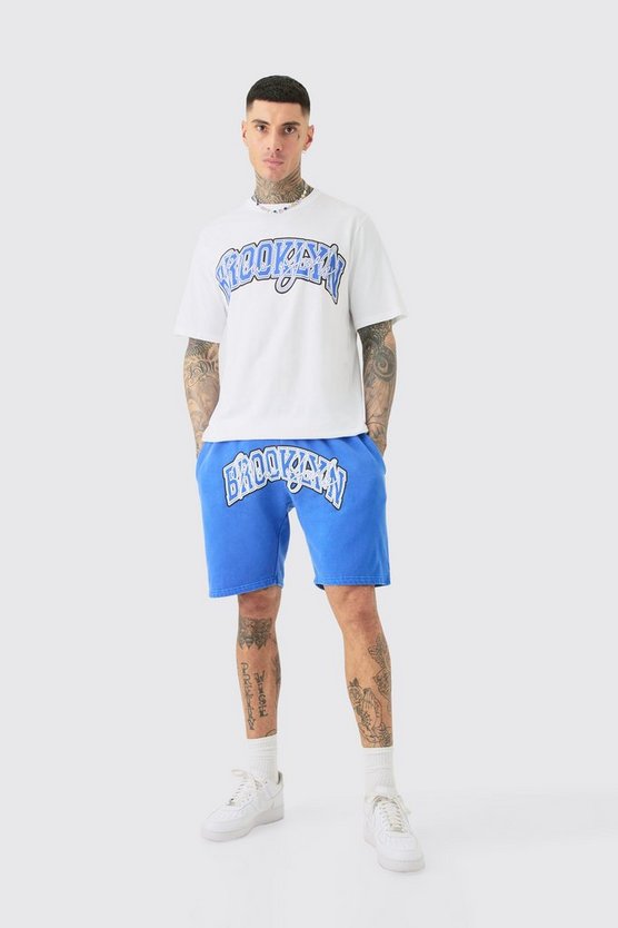 Tall T-Shirt und Shorts mit Brooklyn-Print