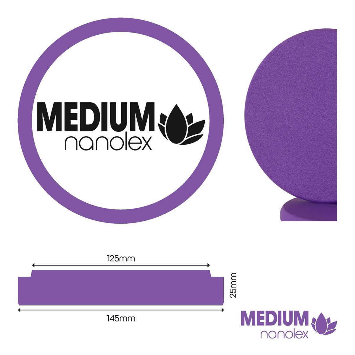 Nanolex Polierpad Medium 125mm mittel