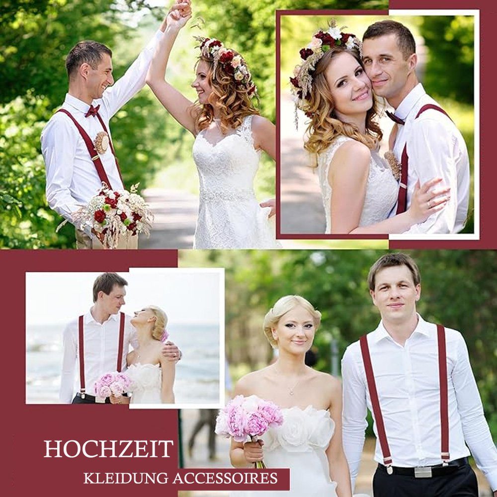 Tian Dee Hosenträger Hosenträger für Herren Starken Herren Hosenträger schmal 2,5cm