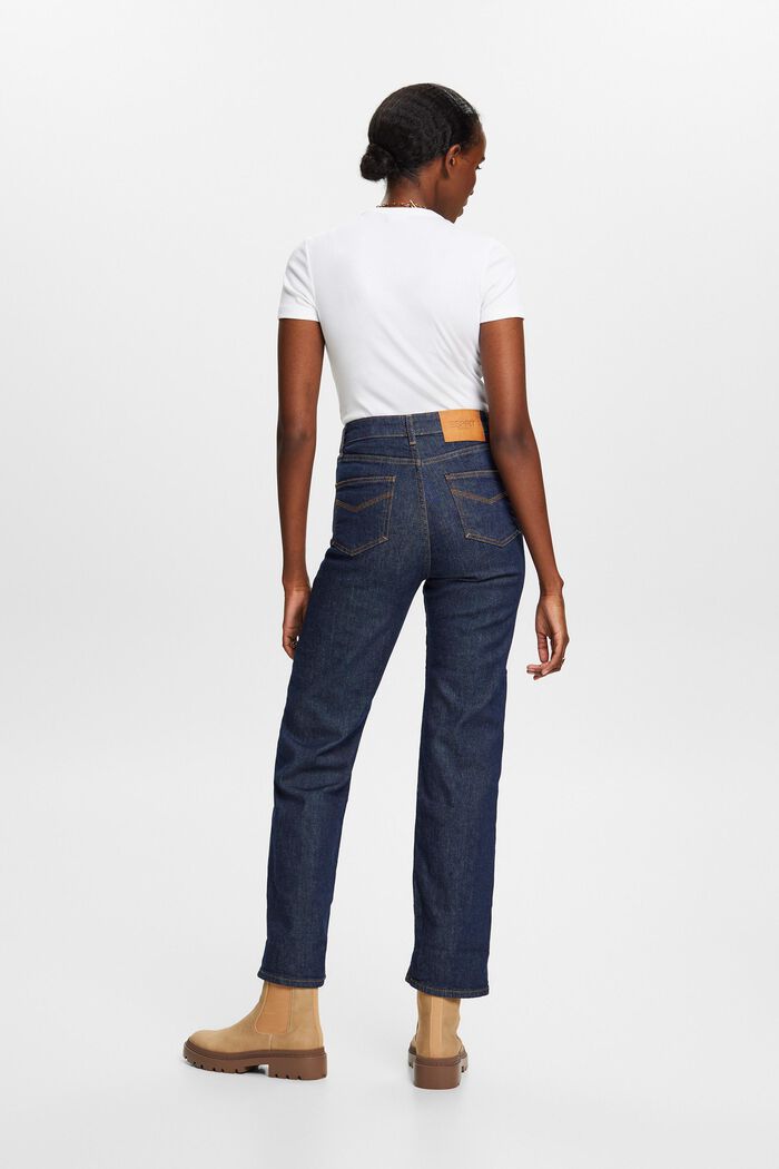 Gerade Premium-Selvedge-Jeans mit hohem Bund