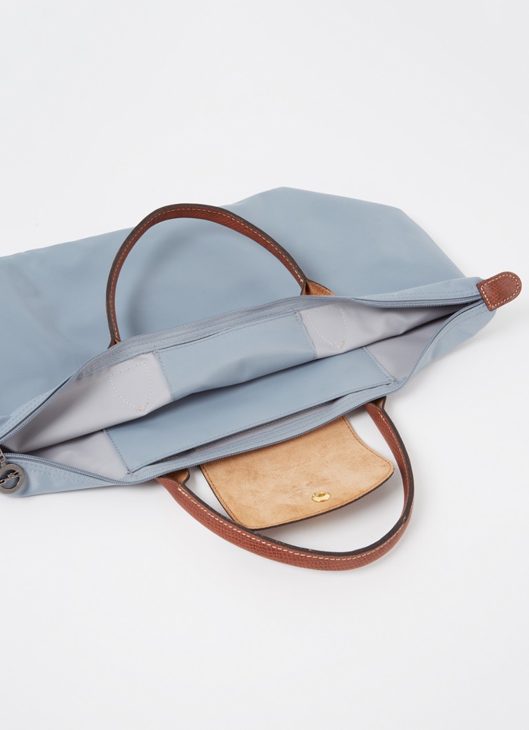 Geantă Longchamp Le Pliage Original, mărimea M, cu detalii din piele.