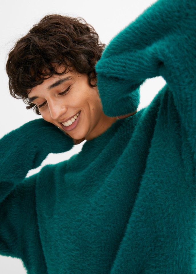 Pullover mit Hairy-knit
