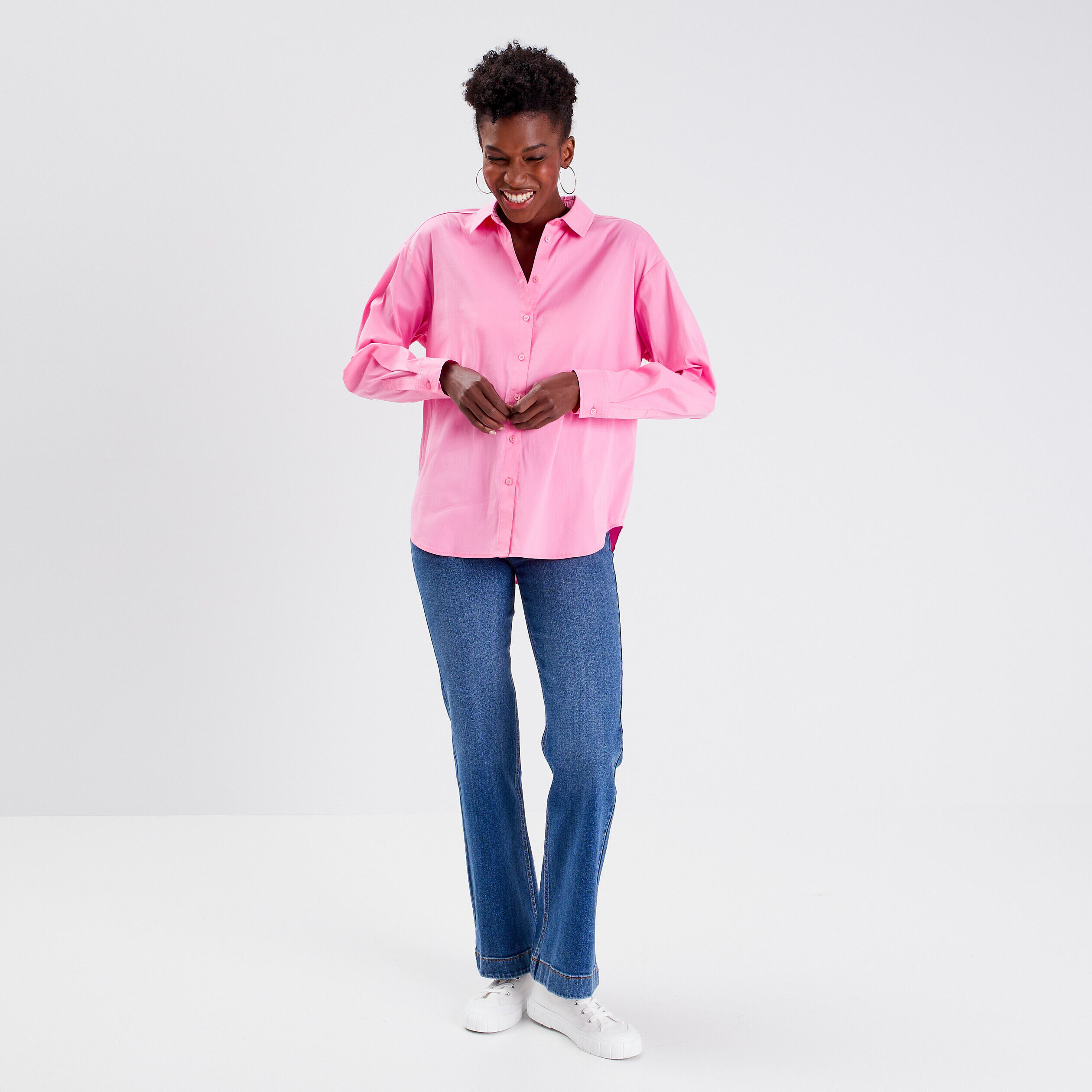 Jeans flare taille haute denim stone femme | Cache Cache