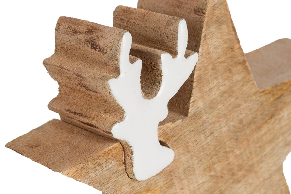 MyFlair Deko Puzzle Star mit Renntier, 2-er Set