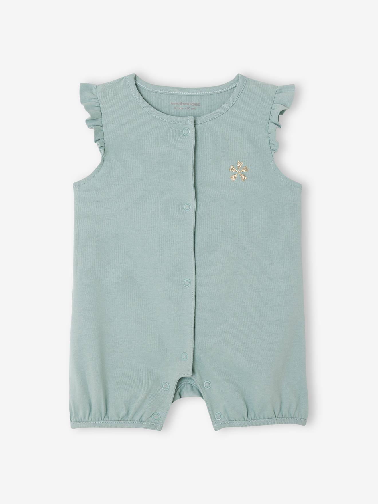 Vertbaudet 2er-Pack Baby Sommer-Overalls - mintgrün
