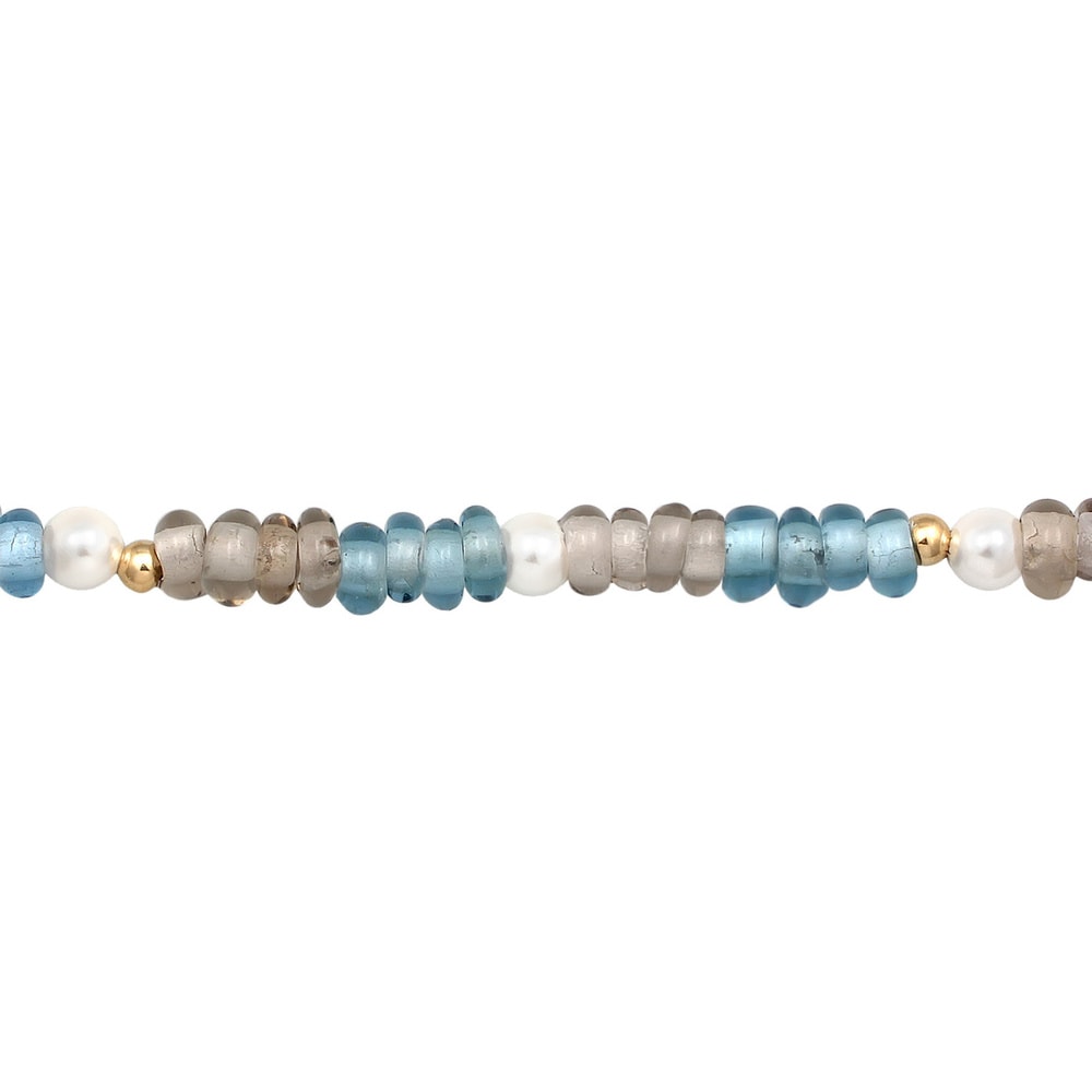 Elli Elli Collier Femmes Choker perles de verre tendance avec des perles de coquillage collier