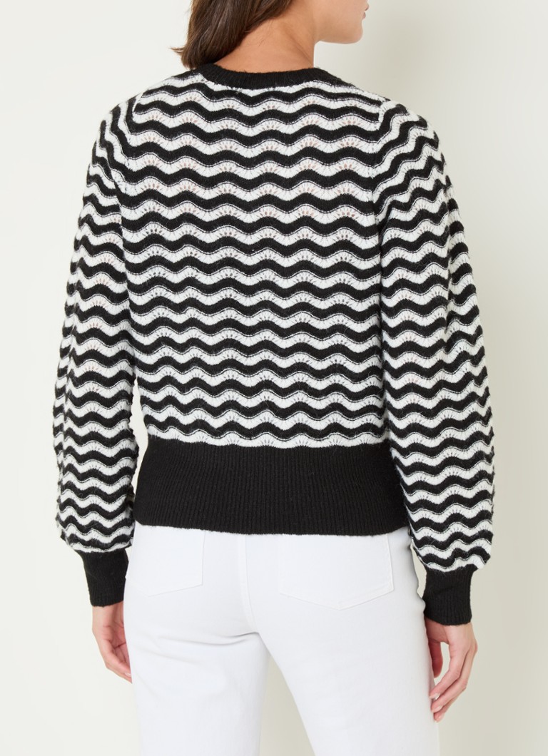 French Connection Natasha fine-knit sweater in wool blend with stripe print