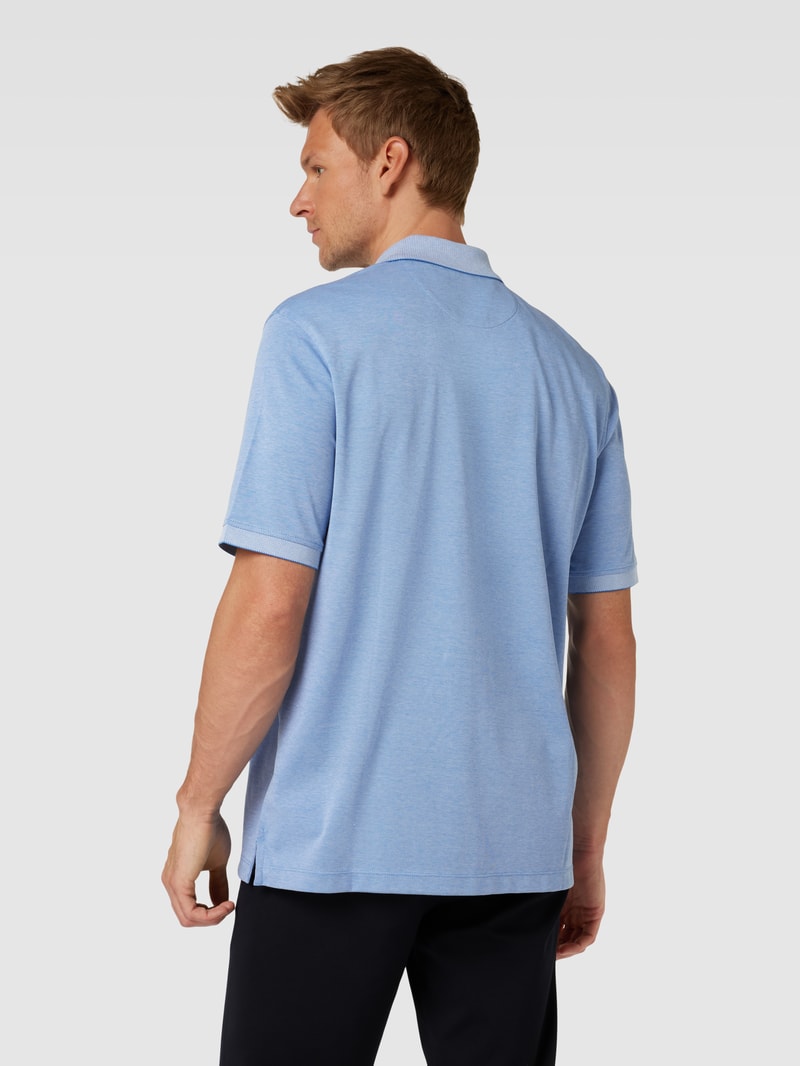 Poloshirt mit Polokragen in blau