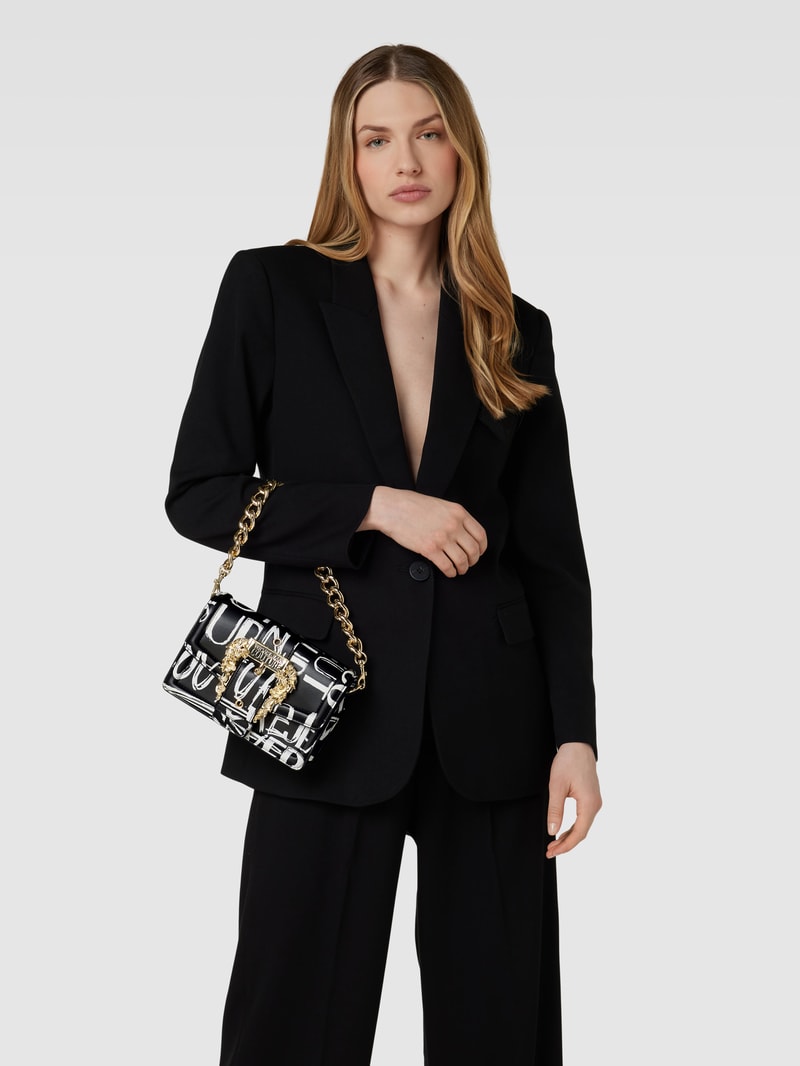 Handtasche mit Allover-Print in schwarz