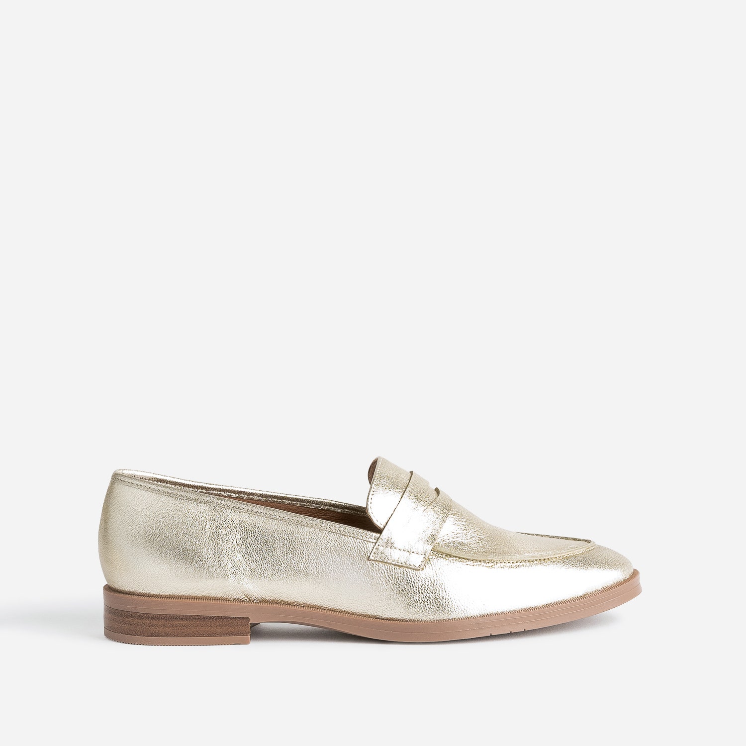 Mocassin ERAM FLEX doré en cuir