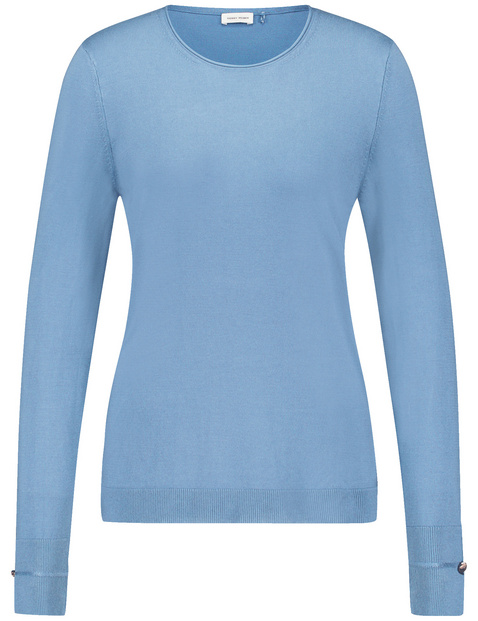 Langarmpullover aus nachhaltigem Feinstrick
