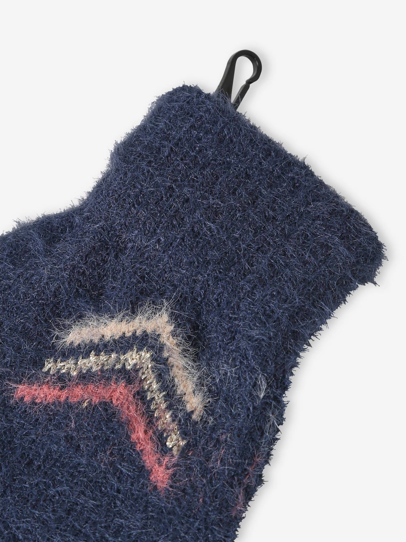 Vertbaudet Mädchen Strick-Set: Mütze, Rundschal & Handschuhe - nachtblau