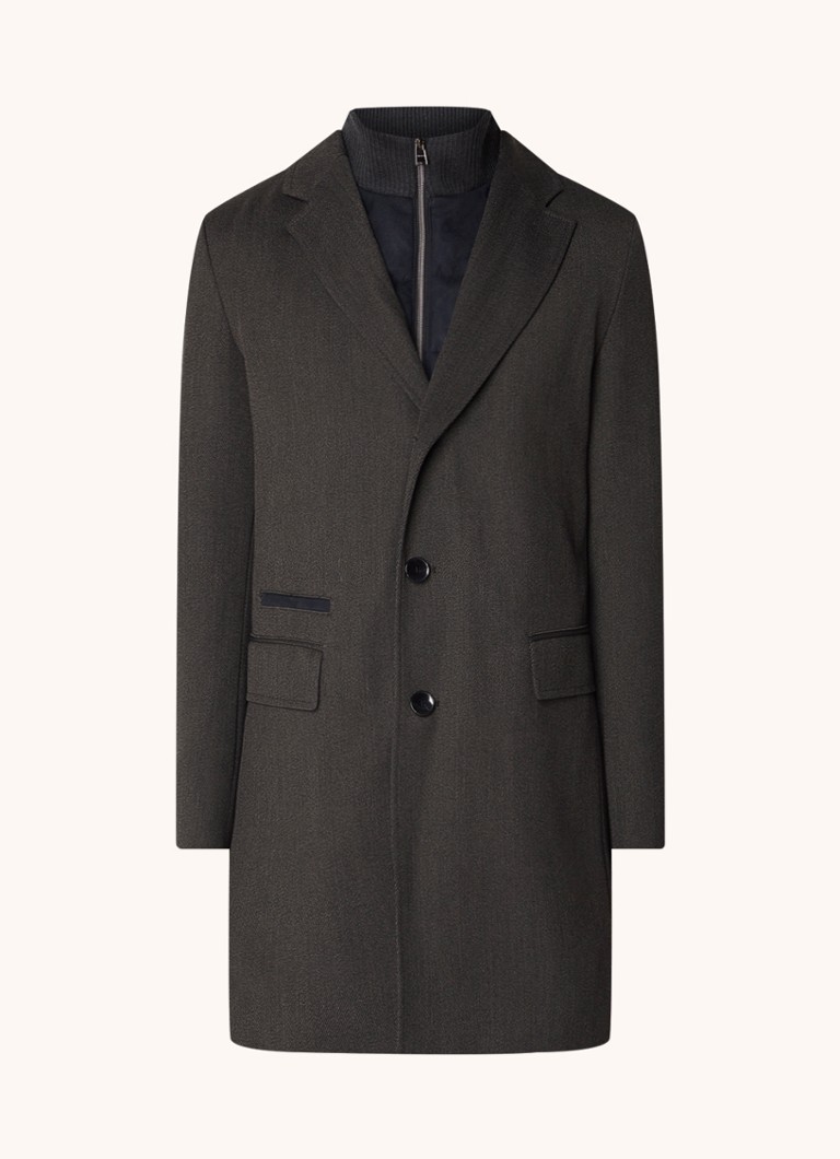 Palton HUGO BOSS H-Hyde cu guler interior detașabil