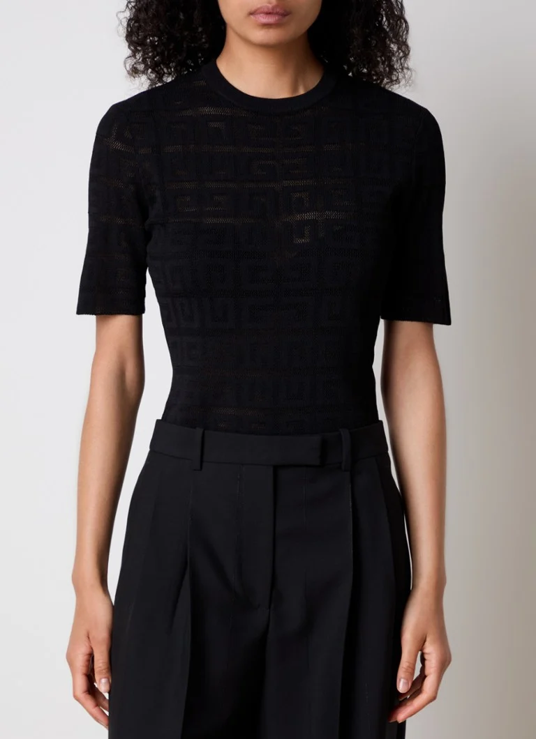 Givenchy Fine knitted top with knitted logo