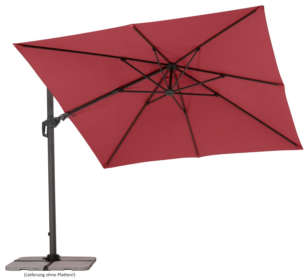 Schneider Schirme Schneider Ampelschirm RHODOS TWIST ca. 300 x 300 cm, bordeaux