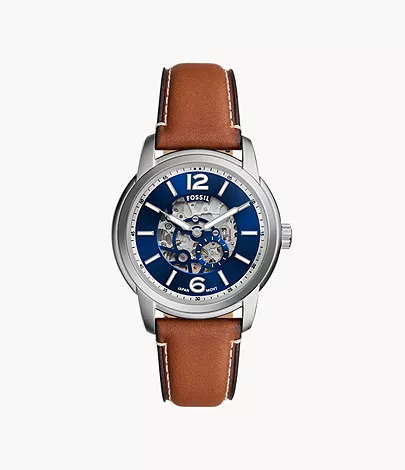 Fossil Uhr Fossil Heritage Automatikwerk Leder braun