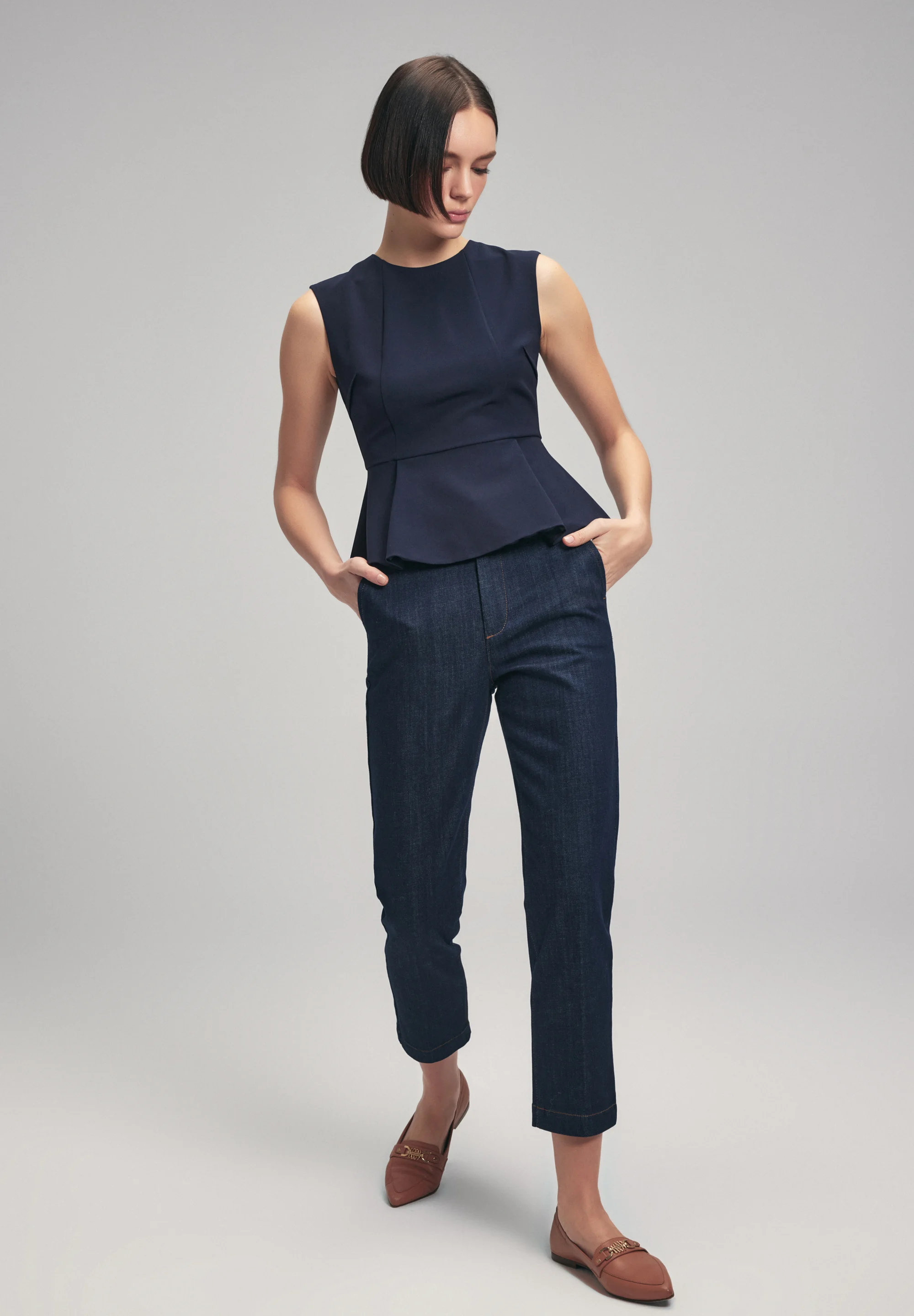 adL PLISADO PEPLUM - Top